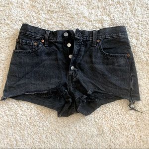 Black Jean Shorts